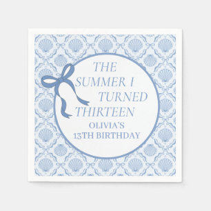 The Summer I Turned Thirteen 13th Birthday Napkin