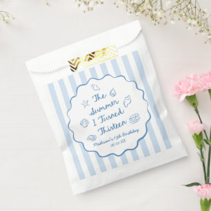 The Summer I Turned Thirteen 13th Birthday Party Favour Bag