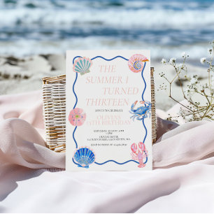 The Summer I Turned Thirteen Birthday Invitation