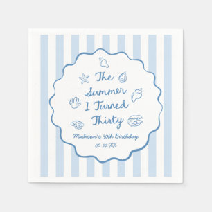 The Summer I Turned Thirty 30th Birthday Party Napkin