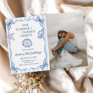 The Summer I Turned Thirty 30th Birthday Photo Invitation
