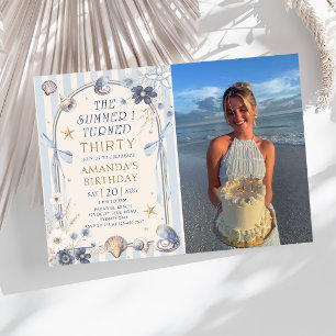 The Summer I Turned Thirty Coastal 30th Birthday Invitation