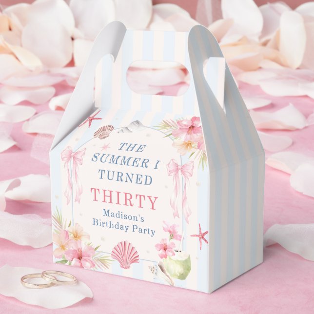 The Summer I Turned Thirty Seashell Birthday Favour Box (Wedding)