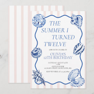 The Summer I Turned Twelve 12th Birthday Invitation