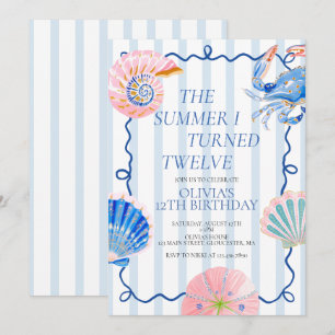 The Summer I Turned Twelve 12th Birthday Invitation