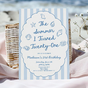 The Summer I Turned Twenty-One 21st Birthday Party Invitation