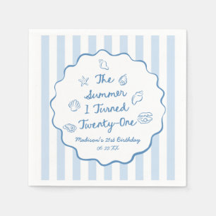 The Summer I Turned Twenty-One 21st Birthday Party Napkin