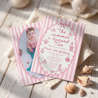 The Summer I Turned Two 2nd Birthday Invitation