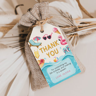 The Summer Pool Birthday Gift Tags