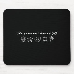 The Summer Turned 60 Vintage Cute Seashell Beach Mouse Pad