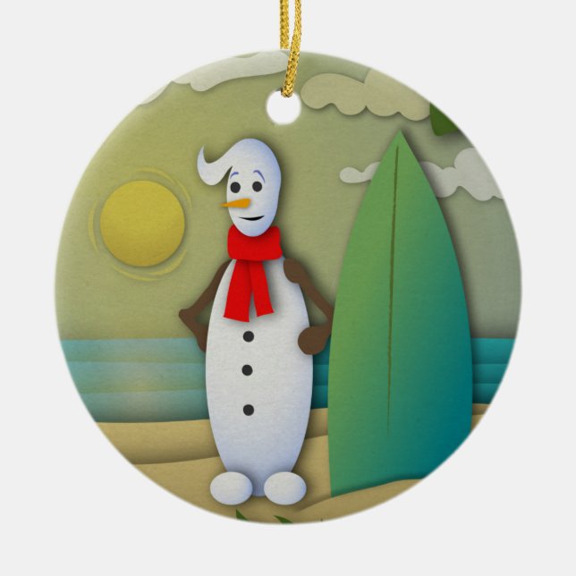 The Summertime Snowman Ornament (Front)