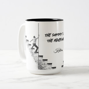 The summit is for the adventurer Two-Tone coffee mug
