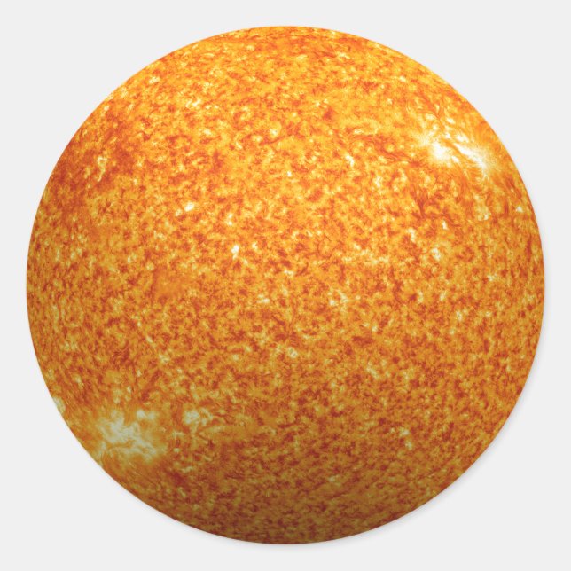 The Sun - 3D Effect Classic Round Sticker (Front)