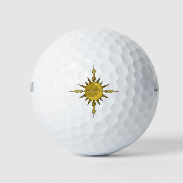 The Sun and Moon Golf Balls (Front)