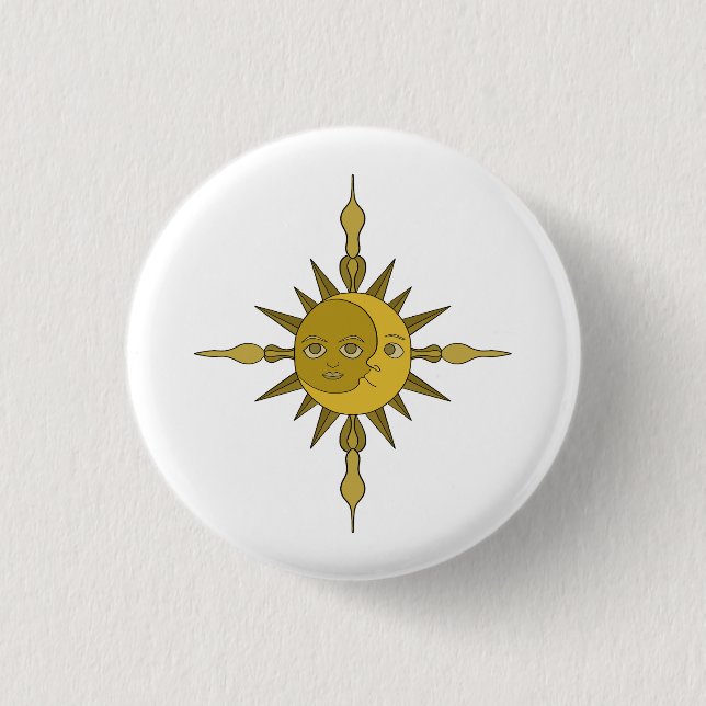 The Sun and Moon Ornament 3 Cm Round Badge (Front)