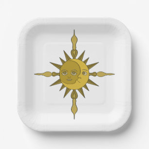The Sun and Moon Paper Plate