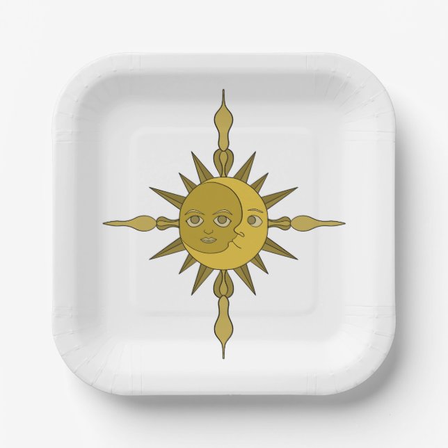 The Sun and Moon Paper Plate (Front)