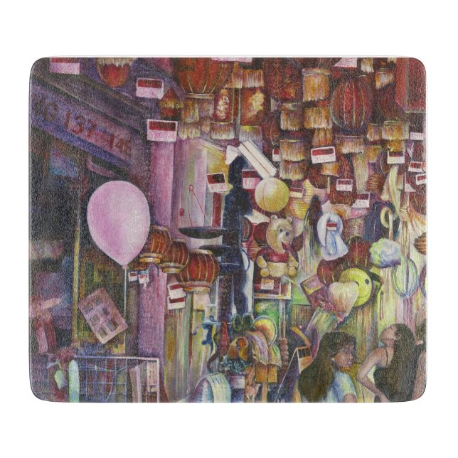 The Sun and Moon Pink Balloon, Singapore Cutting Board (Front)