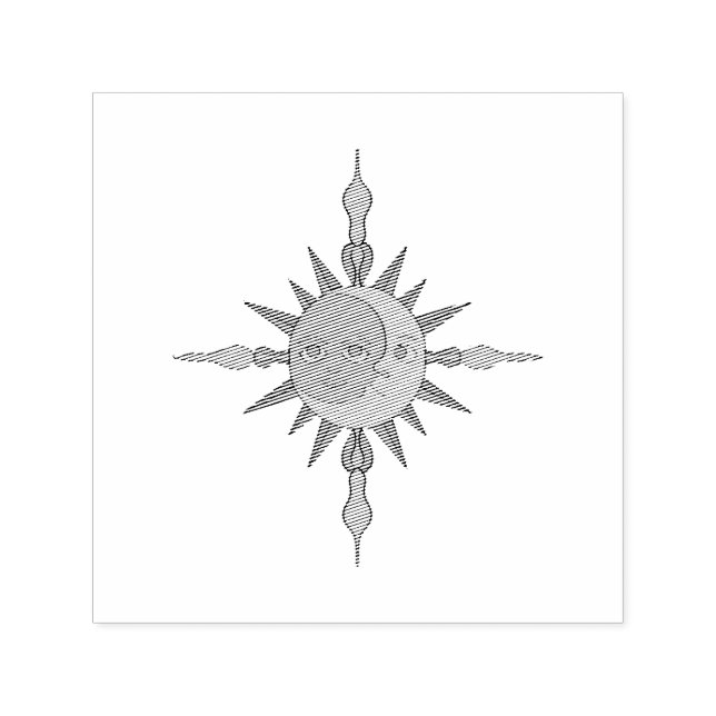 The Sun and Moon Self-inking Stamp (Design)