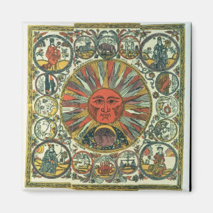 The Sun and the Zodiac, Russian, late 18th century Magnet
