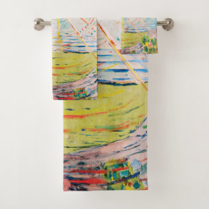 The Sun by Edvard Munch Bath Towel Set