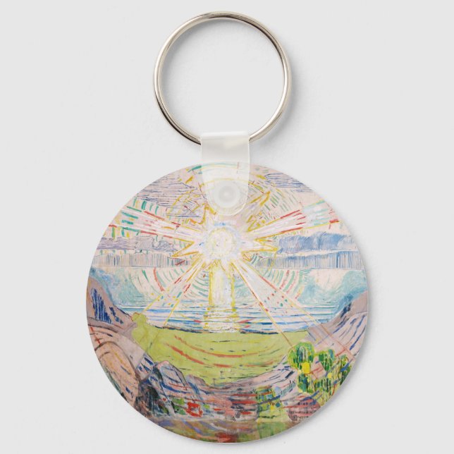 The Sun by Edvard Munch Key Ring (Front)