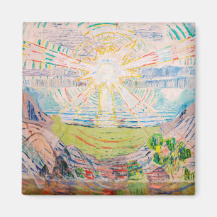 The Sun by Edvard Munch Magnet