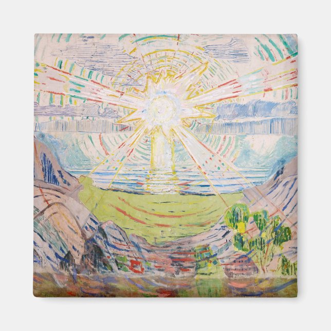 The Sun by Edvard Munch Magnet (Front)