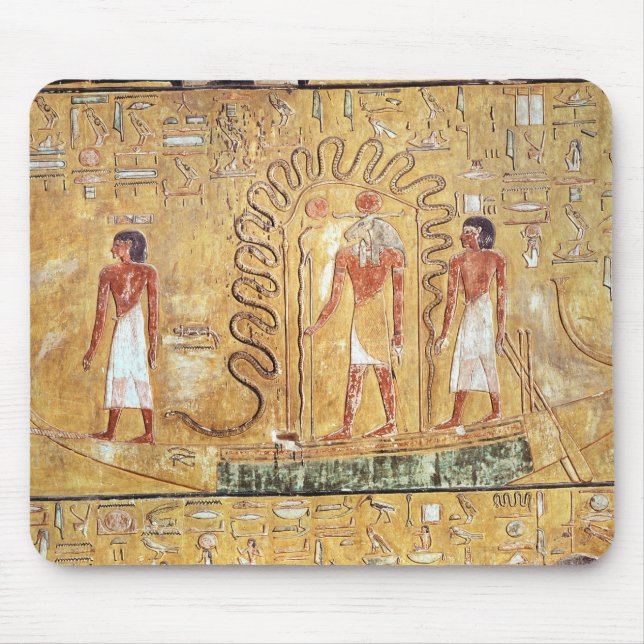 The sun god Ra in his solar barque Mouse Pad (Front)