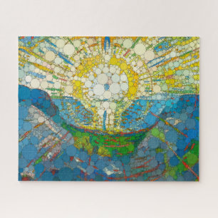 The Sun, Infinity Dots by After William Morris Jigsaw Puzzle