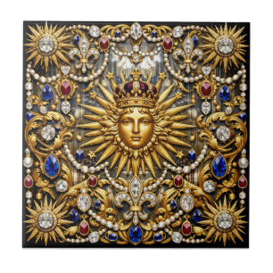 The Sun King Versailles French ornate Ceramic Tile