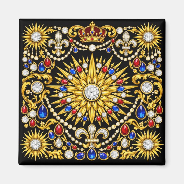 The Sun King Versailles Palace jewels inspired Magnet (Front)
