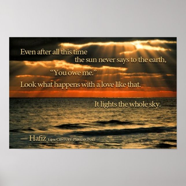 The Sun never Says Poster (Front)