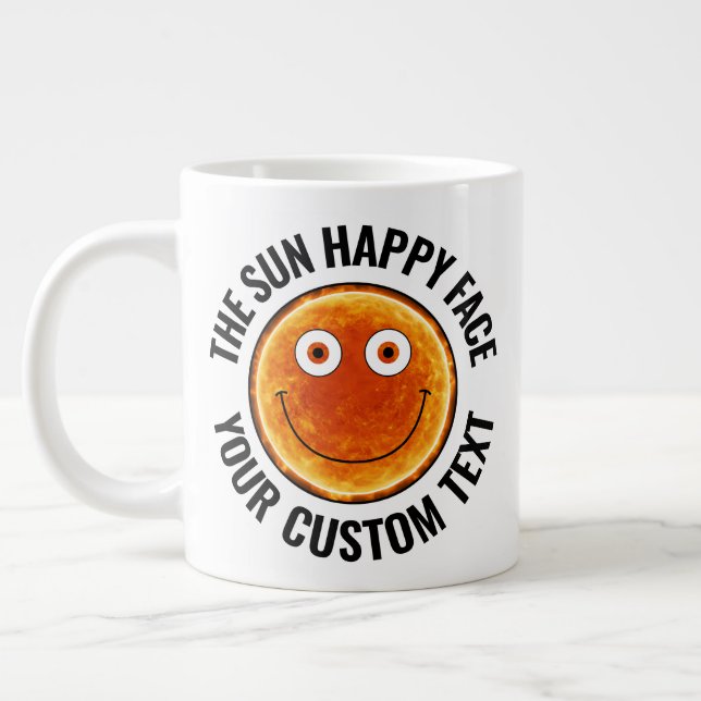 The Sun Personalised Custom Happy Face Giant Mug (Left)