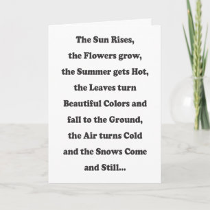 The Sun Rises - Message Inside Card