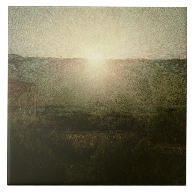 The Sun (Rising Sun) 1904 (oil on canvas) Tile (Front)