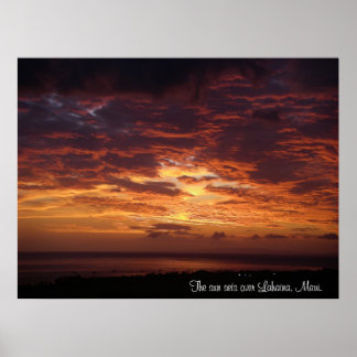 The Sun Sets Over Lahaina, Maui Poster