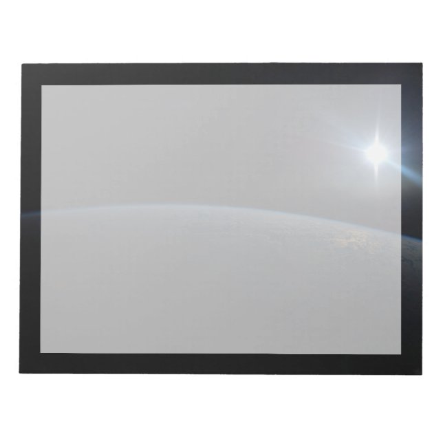 The Sun Setting Over Earth's Horizon. Notepad (Front)