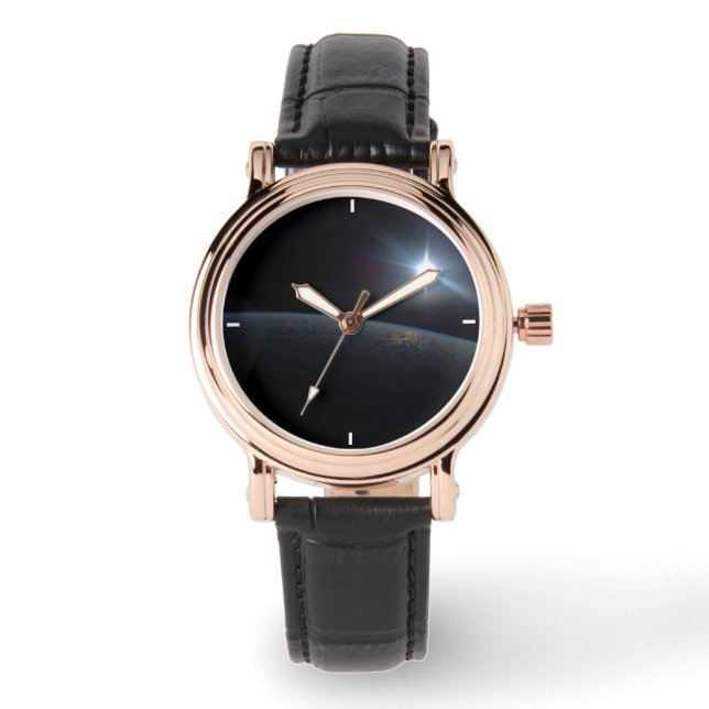 The Sun Setting Over Earth's Horizon. Watch (Front)