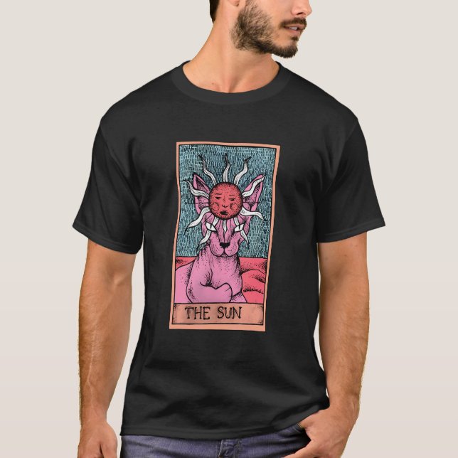 The Sun Sphynx Cat Tarot Card Reader Gothic Occult T-Shirt (Front)