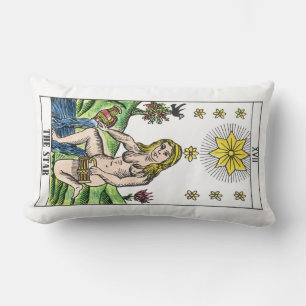 The Sun & Star Tarot Cards Lumbar Cushion