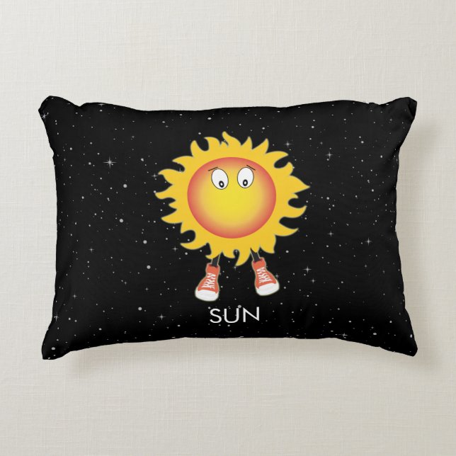 The Sun & Stars in Space Decorative Cushion (Front)