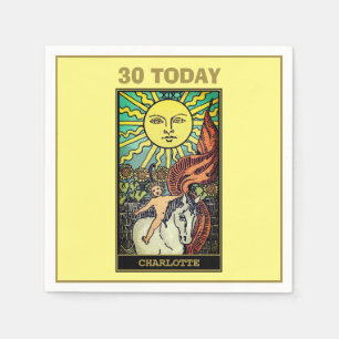 The Sun Tarot Card 30th Birthday Party Napkin