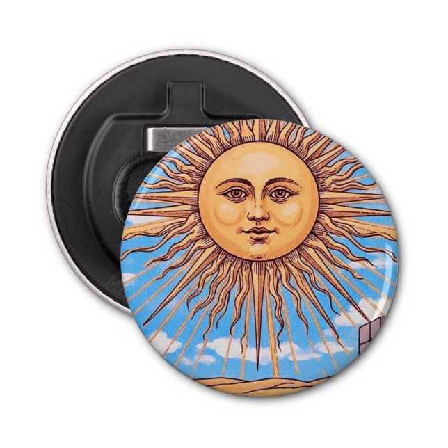 The Sun Tarot card  Bottle Opener (Front)