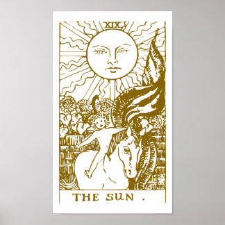 The Sun, tarot card Poster