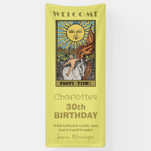 The Sun Tarot Card Yellow Birthday Backdrop Banner