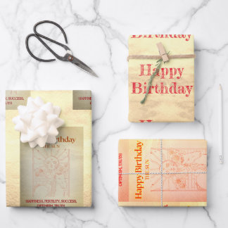 "The Sun” Tarot Me Birthday Wrapping Paper Sheet