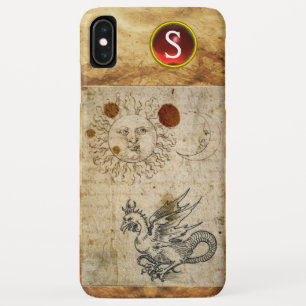 THE SUN THE MOON AND BASILISK PARCHMENT Monogram iPhone XS Max Case