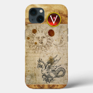 THE SUN THE MOON AND BASILISK PARCHMENT Monogram iPhone Case
