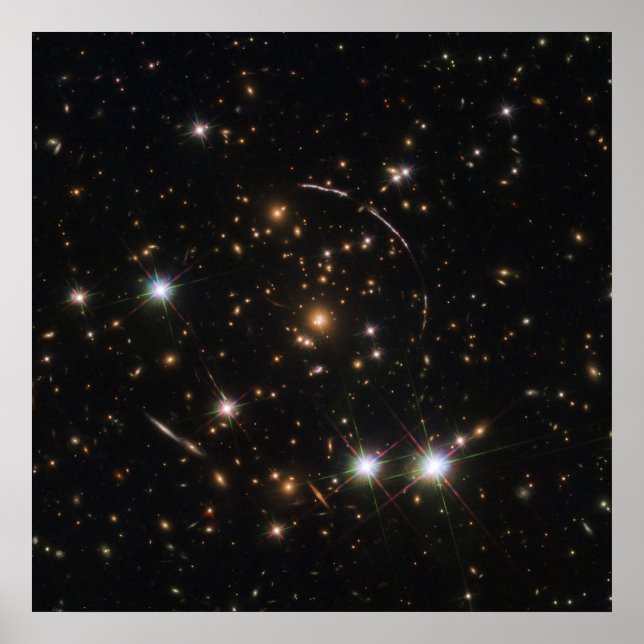 The Sunburst Arc In A Massive Galaxy Cluster Poster (Front)